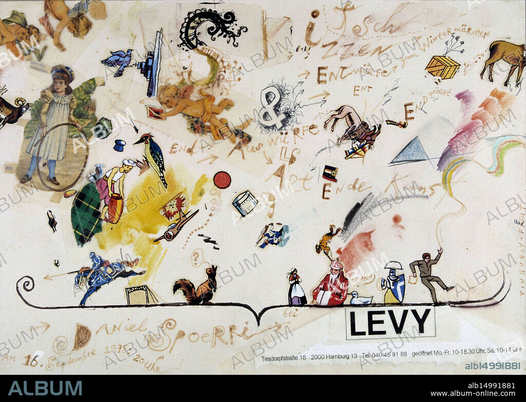 JEAN TINGUELY. TINGULEY , JEAN. PINTOR SUIZO . 1925 - 1991. " INVITACION " . COLLAGE . TECNICA MIXTA SOBRE PAPEL. ATENCION: AUTOR CONTEMPORANEO SUJETO A COPYRIGHT ©. EL CLIENTE FINAL ES RESPONSABLE DE LA GESTION DE LOS DERECHOS DE AUTOR CON LAS SOCIEDADES EXISTENTES DE GESTION DE DERECHOS O DIRECTAMENTE CON LOS ORGANISMOS TITULARES DE LOS MISMOS.