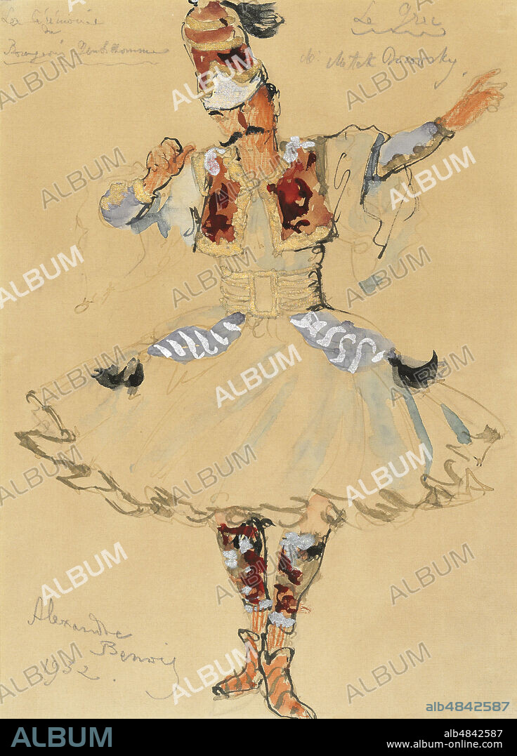 ALEXANDRE BENOIS. Costume design for the comédie-ballet Le Bourgeois gentilhomme by Molière.