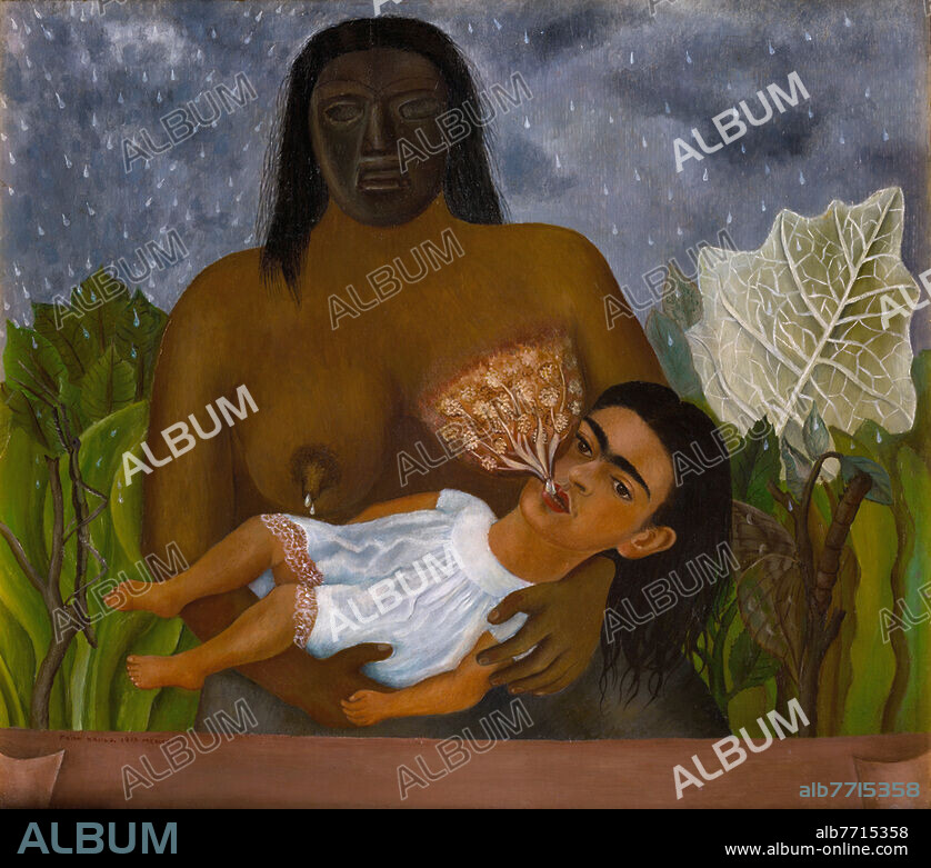 FRIDA KAHLO. Kahlo, Frida mex. Malerin, Mexiko-Stadt 6.7.1907 - 13.7.1954 ebd. "Mi nana y yo" (Meine Amme und ich), 1937. Öl auf Metall, 30,5 × 35 cm. Mexico City, Museo Dolores Olmedo.