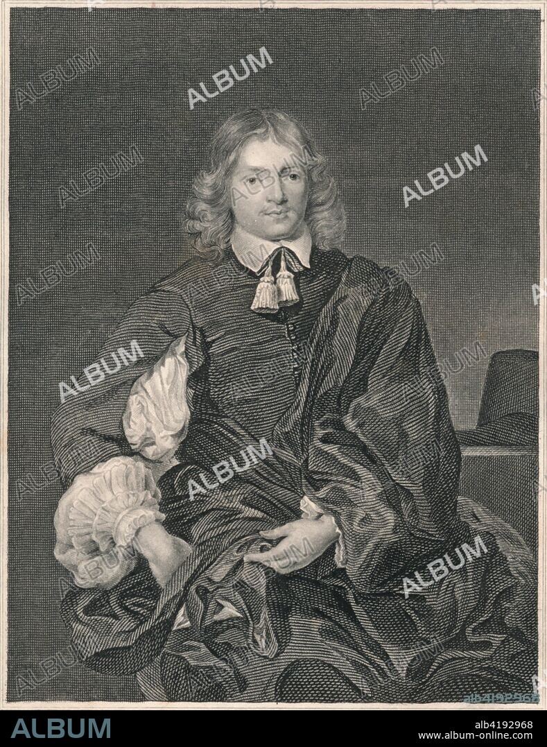 'Lucius Carey, Viscount Falkland, (mid 19th century). Portait of English author and politician Lucius Cary, 2nd Viscount Falkland (c1610-1643) who sat in the House of Commons 1640 to 1642. He fought on the Royalist side under the personal command of King Charles I, in the English Civil War and was killed in action on 20 September 1643 at the First Battle of Newbury. 'From the original of Vandyke, in the collection of The Right Honourable Lord Arundell of Wardour'. [John Tallis & Company, London & New York].