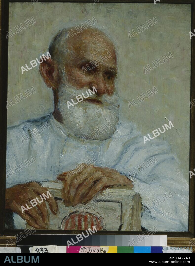 ILYA YEFIMOVICH REPIN. Portrait of the physiologist, psychologist, and physician Ivan P. Pavlov (1849-1936).