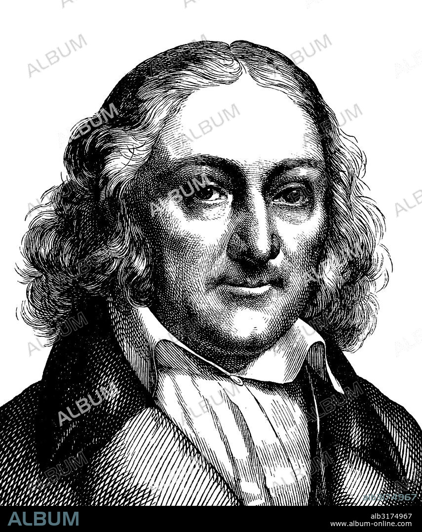 Digital improved image of georg andreas reimer, 1776 - 1842, german publisher, portrait, historical illustration, 1880.
