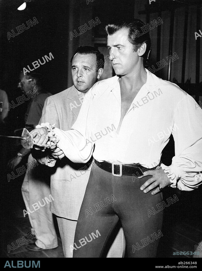 GEORGE SIDNEY and STEWART GRANGER in THE PRISONER OF ZENDA, 1952, directed by RICHARD THORPE. Copyright M.G.M.