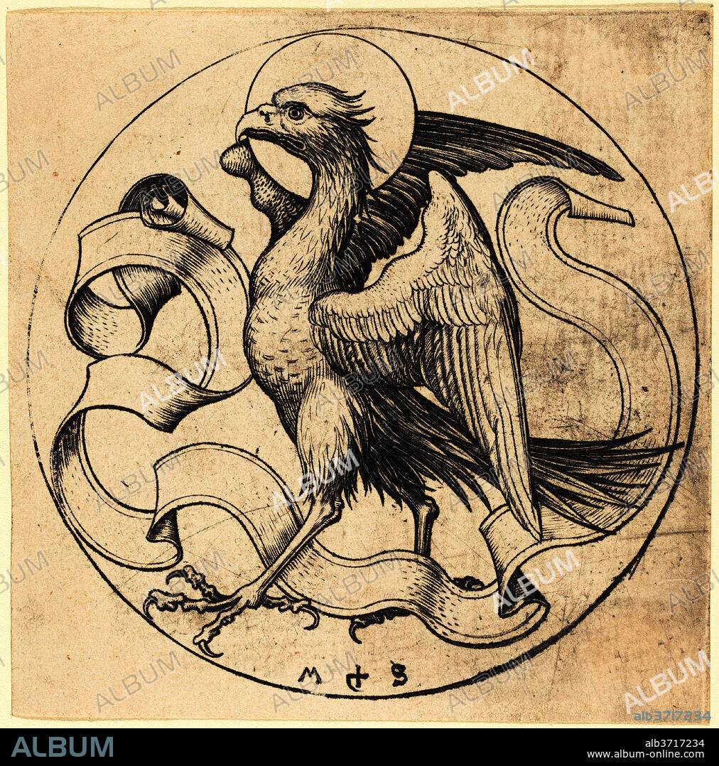 MARTIN SCHONGAUER. The Eagle of Saint John. Dated: c. 1490. Medium: engraving.