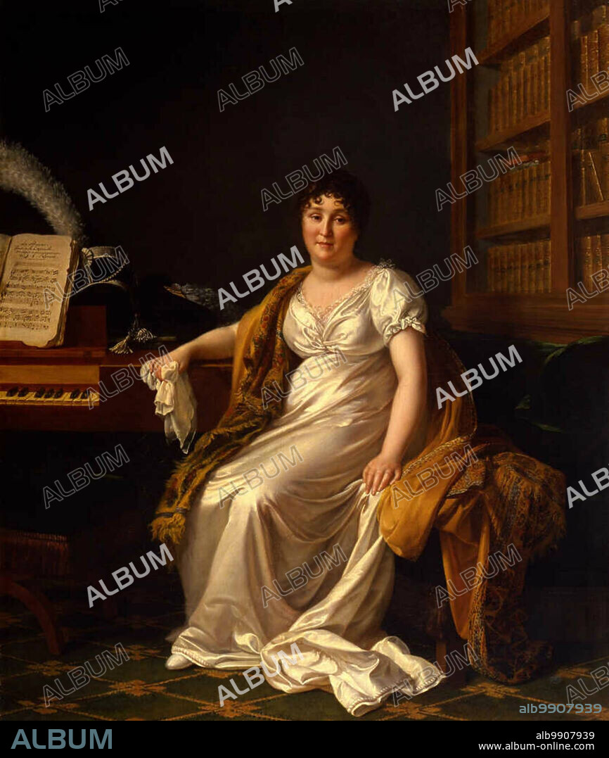 Henriette Lorimier (1775-1854)/ Portrait of Sophie Regnault, née Meyer (1763-1825), wife of French painter Jean-Baptiste Regnault, 1809. Oil on canvas. 110.3 cm (43.4 in)  91 cm (35.8 in).