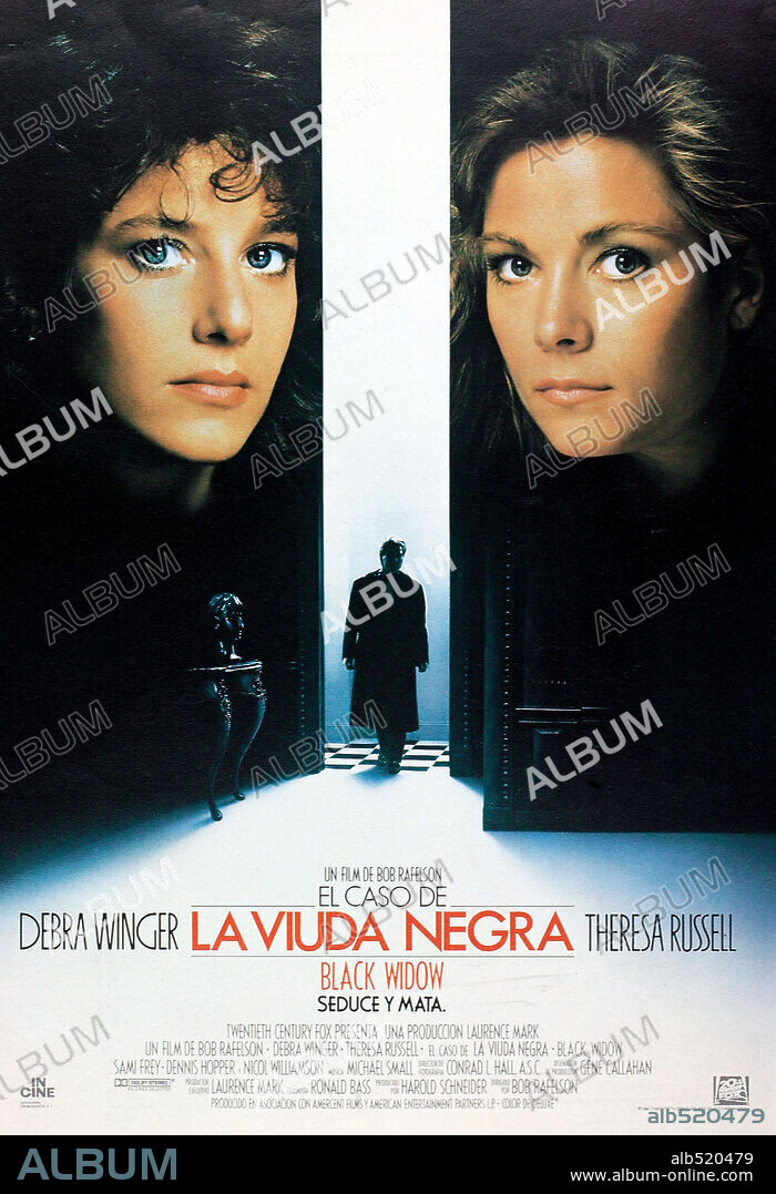 Poster de EL CASO DE LA VIUDA NEGRA, 1987 (BLACK WIDOW), dirigida por BOB RAFELSON. Copyright 20TH CENTURY FOX.