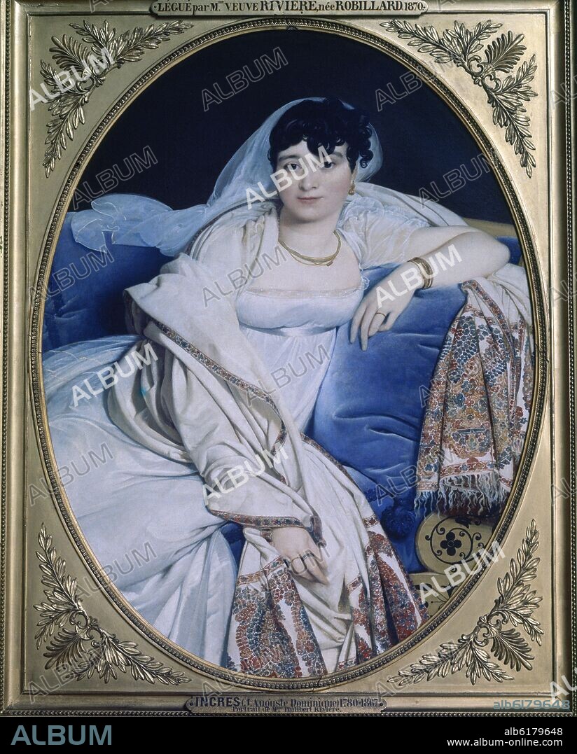 JEAN AUGUSTE DOMINIQUE INGRES. MADAME RIVIERE - 1805 - O/L - 116x82 - NEOCLASICISMO FRANCES.
