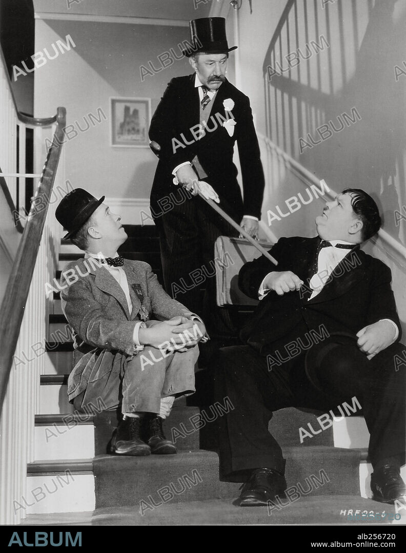 OLIVER HARDY and STAN LAUREL in BLOCK-HEADS, 1938, directed by JOHN G. BLYSTONE. Copyright STAN LAUREL PRODS/HAL ROACH/M.G.M.