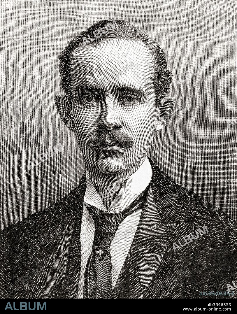 Hugh Richard Heathcote Gascoyne-Cecil, 1st Baron Quickswood, 1869 – 1956, aka Lord Hugh Cecil. British Conservative Party politician. From The Century Edition of Cassell's History of England, published c. 1900.