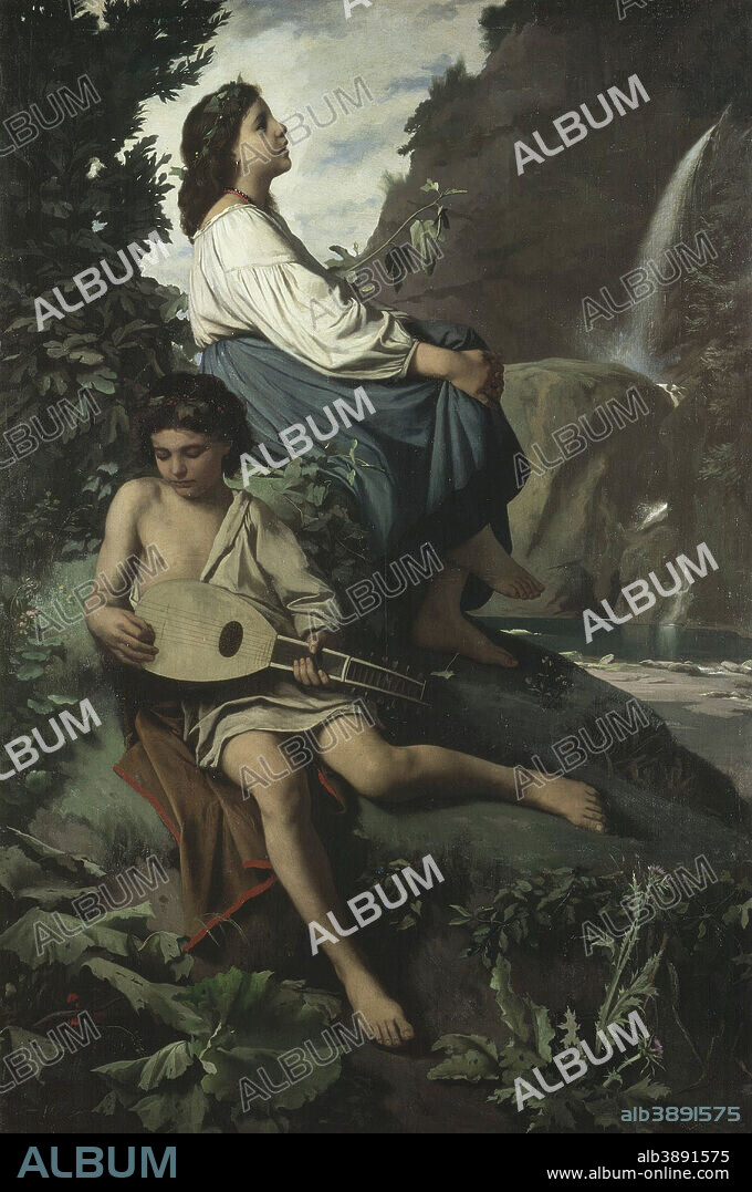 ANSELM FEUERBACH. Ricordo di Tivoli
 Ricordo di Tivoli. Date/Period: Between 1866 and 1867. Painting. Oil on canvas. 131 cm x 194 cm.