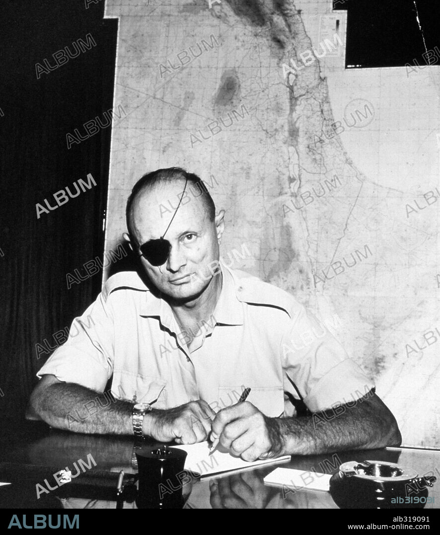 Moshe Dayan, Israeli military leader and politician.