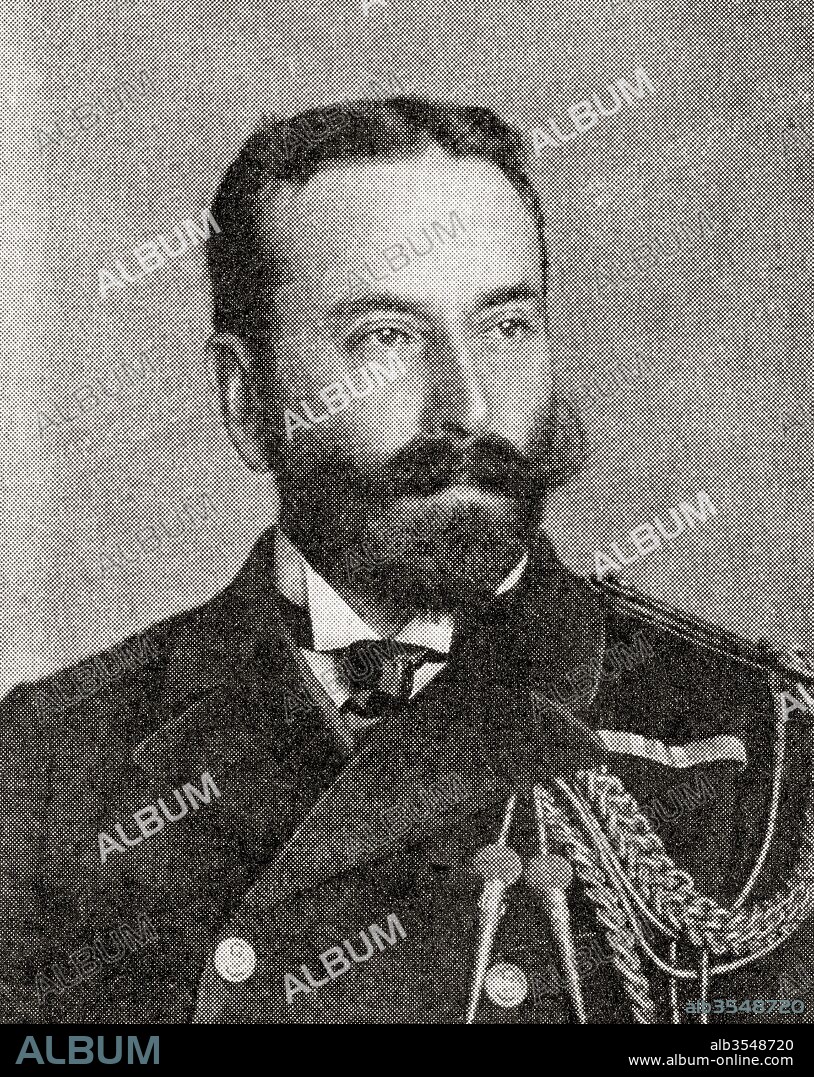 Louis Alexander Mountbatten, 1st Marquess of Milford Haven, 1854 – 1921, formerly Prince Louis Alexander of Battenberg. British naval officer and German prince. From the magazine The World and His Wife, published 1907.