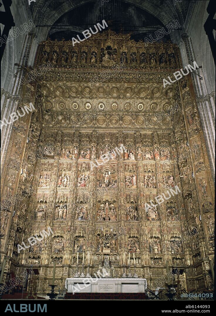 PEDRO DANCART O PIERRE DANCART-ESCULTOR SIGLO XV. RETABLO MAYOR DE LA CATEDRAL DE SEVILLA CONSTRUIDO ENTRE 1482 Y 1564.