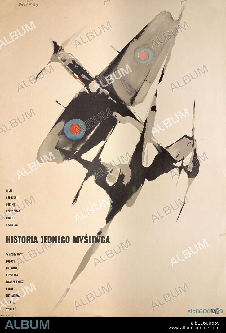 WALDEMAR SWIERZY. Movie poster "Story of One Fighter" by Hubert Drapella.