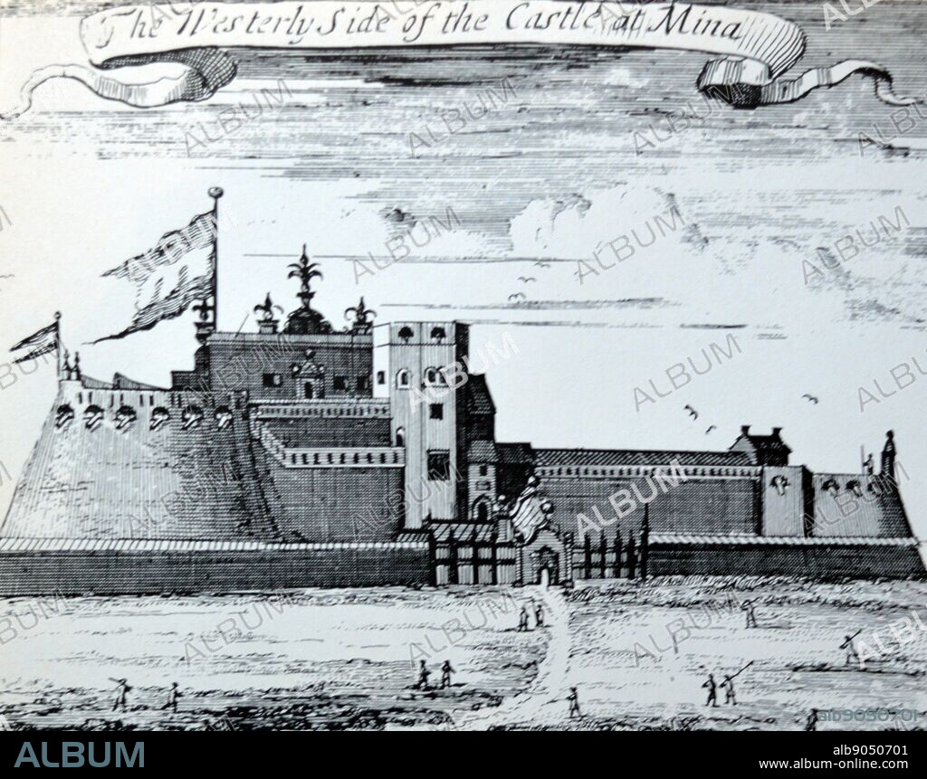 Elmina Castle was erected by Portuguese in 1482 known as El Mina, in Ghana. It was the first trading post built on the Gulf of Guinea. First established as a trade settlement, the castle later became one of the most important stops on the route of the Atlantic slave trade.