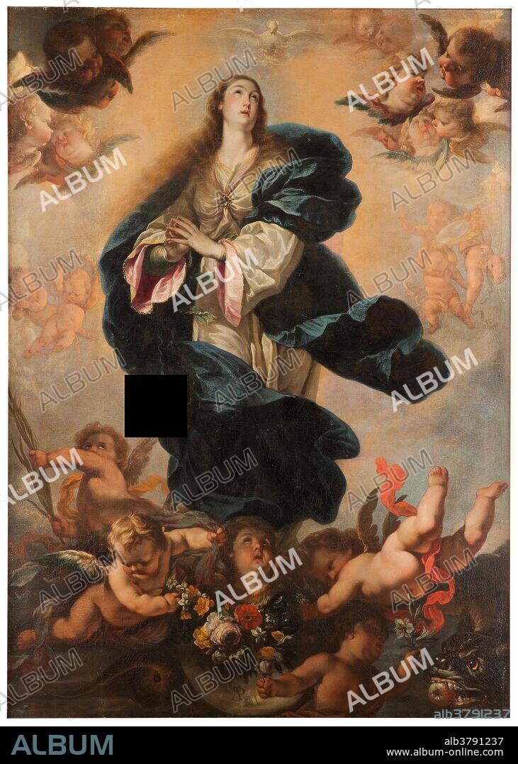 Acisclo Antonio Palomino y Velasco / 'La Inmaculada Concepción'. Hacia 1712. Óleo sobre lienzo, 193 x 137 cm.