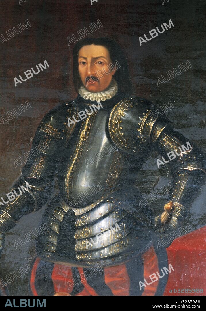 Hernan Perez del Pulgar (1451-1531). Captain of Kingdom of Castile. Participate in the Granada War. Portrait. Chapel of Pulgar. Church del Sagrario, Granada, Spain.