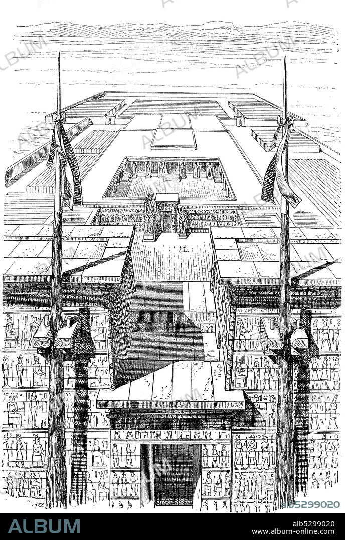 The Ramesseum, a temple built by Ramses II in Thebes-West. Together with the other temples that stood there, it is one of the million year houses, Egypt.