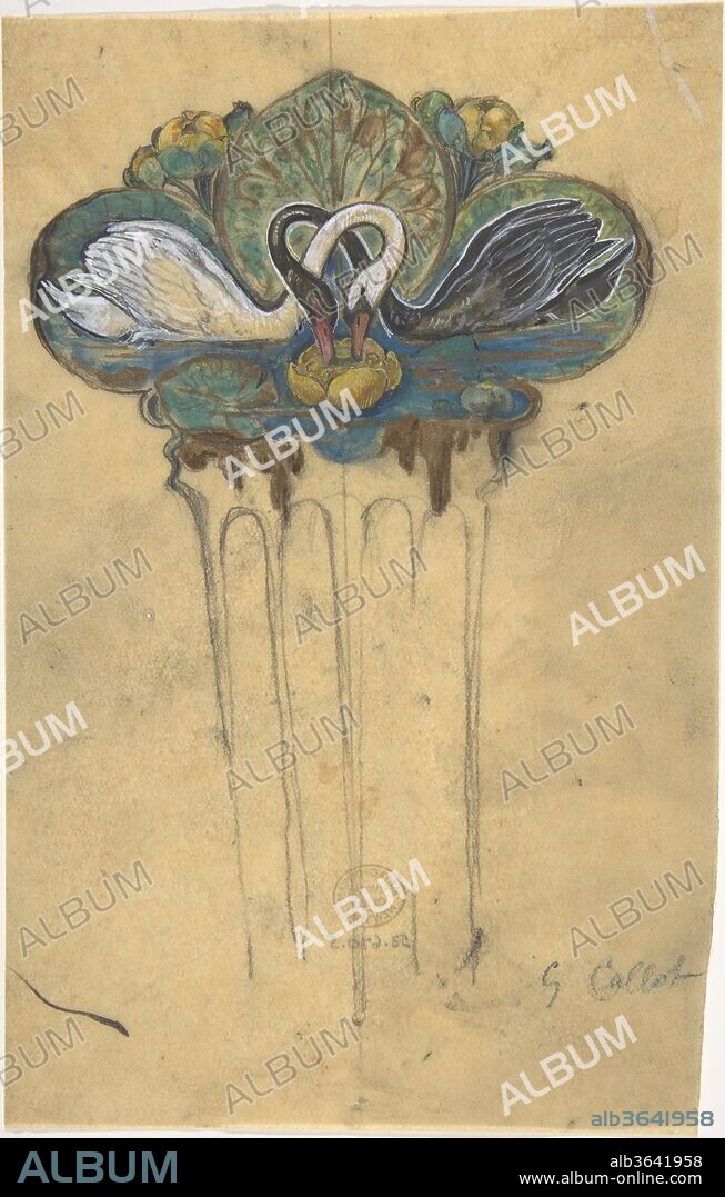 Design for a Haircomb. Artist: Jacques Caillot (French, 1823-1905). Dimensions: 7 11/16 x 4 15/16 in.  (19.5 x 12.6 cm). Date: n.d..