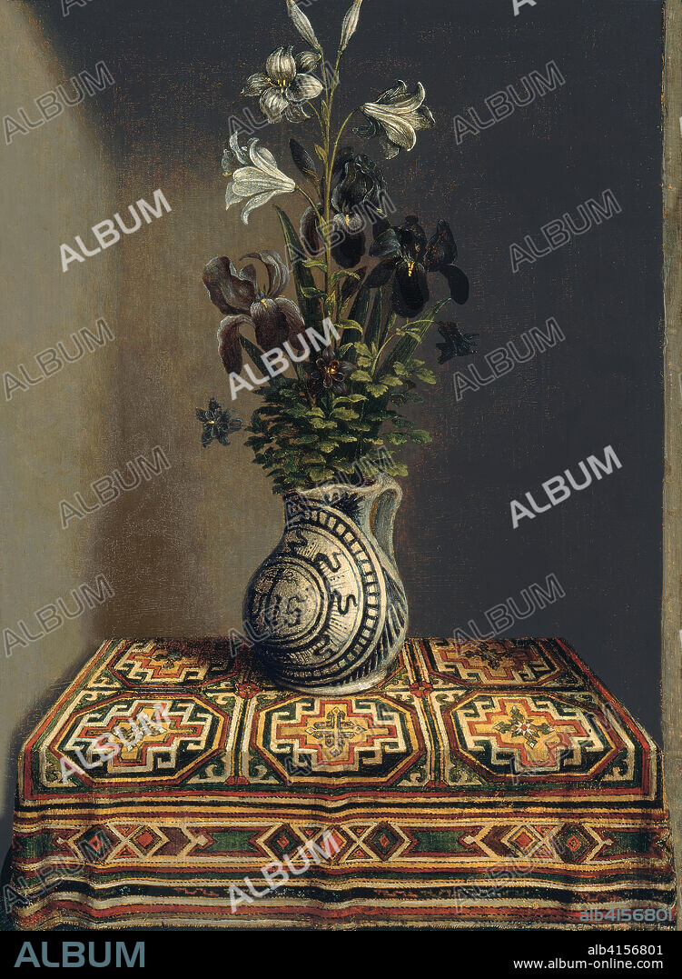Hans Memling (Seligenstadt, ca. 1435-Bruges, 1494). Flowers in an Jug (verso) (ca. 1485). Oil on panel. 29.2 x 22.5 cm.