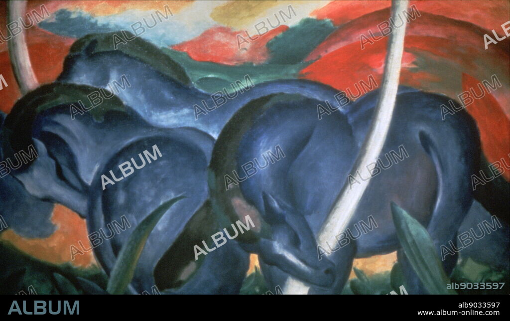 Blue Horses', 1911, by German artist Marc Franz.