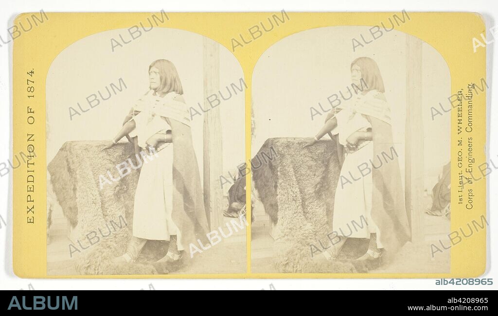 Pah-ge, a Ute Squaw, of the Kah-poh-teh band, Northern New Mexico. Timothy O'Sullivan (American, born Ireland, 1840-1882); commissioned by George Wheeler for the War Department, Corps of Engineers, U.S. Army. Date: 1874. Dimensions: 9.3 x 7.5 cm (each image); 10 x 17.7 cm (card). Albumen print, stereo, No. 39 from the series "Geographical Explorations and Surveys West of the 100th Meridian". Origin: United States.