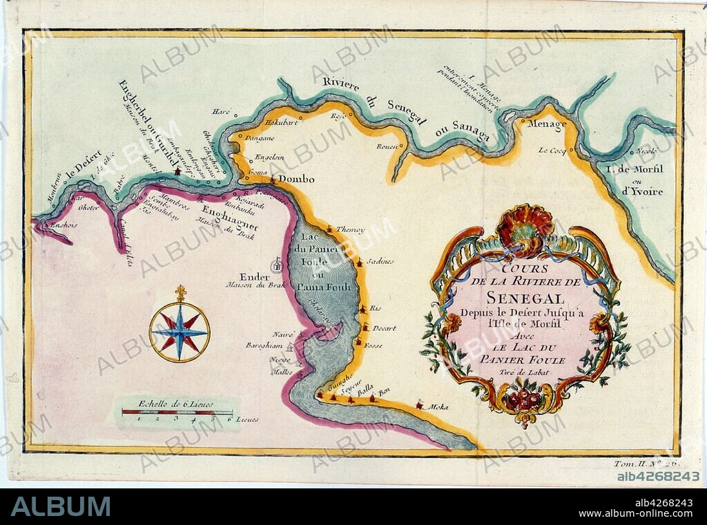 Map of the River Senegal in West Africa. Circa 1850. European missionaries introduced Christianity to Senegal and the Casamance in the 19th century. It was only in the 1850s that the French began to expand onto the Senegalese mainland after they abolished slavery and began promoting an abolitionist doctrine.