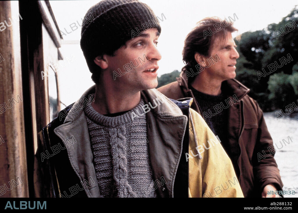 JAMES FRAIN and TED DANSON in LOCH NESS, 1996, directed by JOHN HENDERSON. Copyright POLYGRAM.