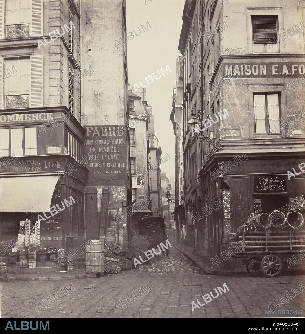 CHARLES MARVILLE. Rue Mondétour, de la rue Rambuteau, 1860s-70s.