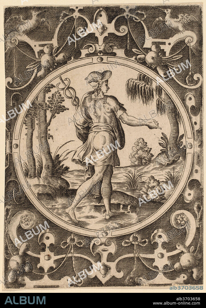 ABRAHAM DE BRUYN. Hermes. Medium: engraving.