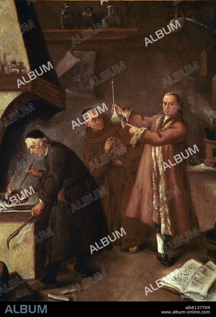 PIETRO LONGHI (1702-1785). EL ALQUIMISTA - S XVIII- PINTURA ITALIANA- ESCUELA VENECIANA.