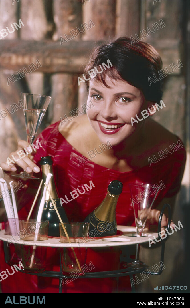 Promotional portrait of Austrian actress Gerlinde Locker, Germany 1958.