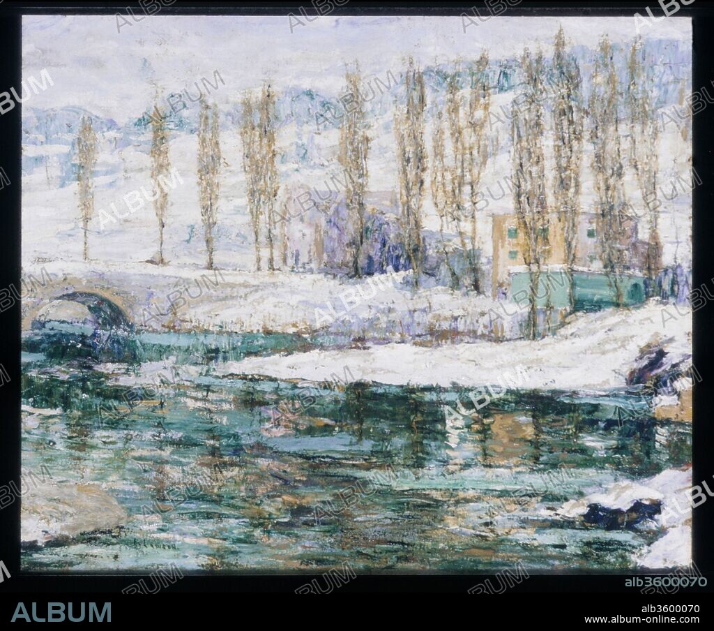 Winter. Artist: Ernest Lawson (American (born Canada), Halifax 1873-1939 Miami, Florida). Dimensions: 25 x 30 1/8 in. (63.5 x 76.5 cm). Date: 1914.
