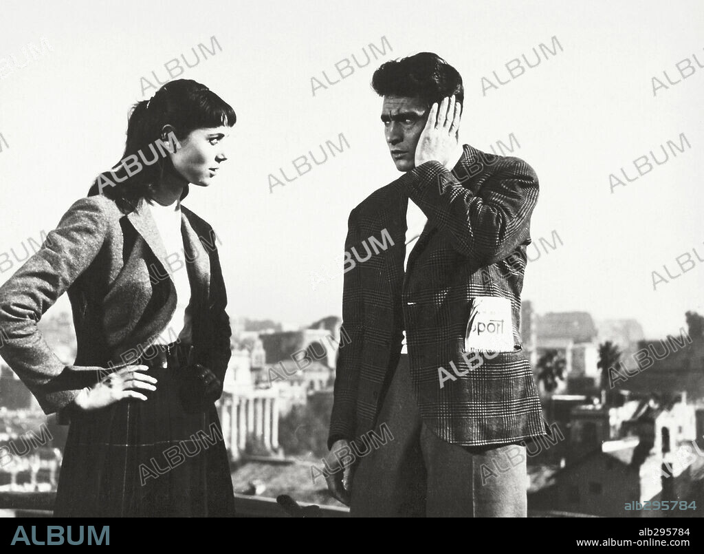 ELSA MARTINELLI and WALTER CHIARI in DONATELLA, 1956, directed by MARIO MONICELLI. Copyright SUD FILM, ROBERTO AMOROSO.
