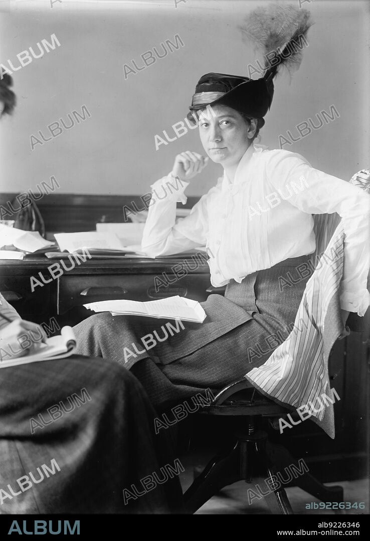 HARRIS & EWING. Mrs. Medill McCormick, (Ruth Hanna), at Desk, 1914. American politician, activist, and publisher.