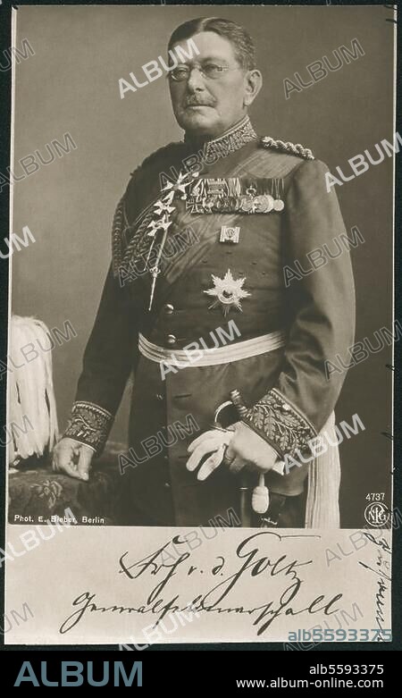 Goltz, Colmar Freiherr von der preuß. Generalfeldmarschall und türk. Pascha Bielkenfeld bei Labiau 12.8.1843 - Bagdad 19.4.1916. Porträtaufnahme, um 1910. Berlin, Sammlung Archiv für Kunst und Geschichte.