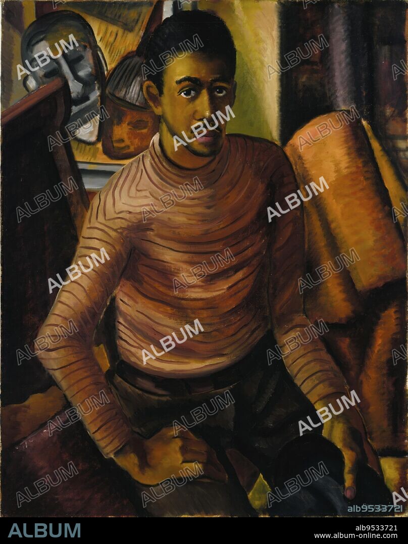 MALVIN GRAY JOHNSON. Self-Portrait. oil on canvas. Date: 1934.