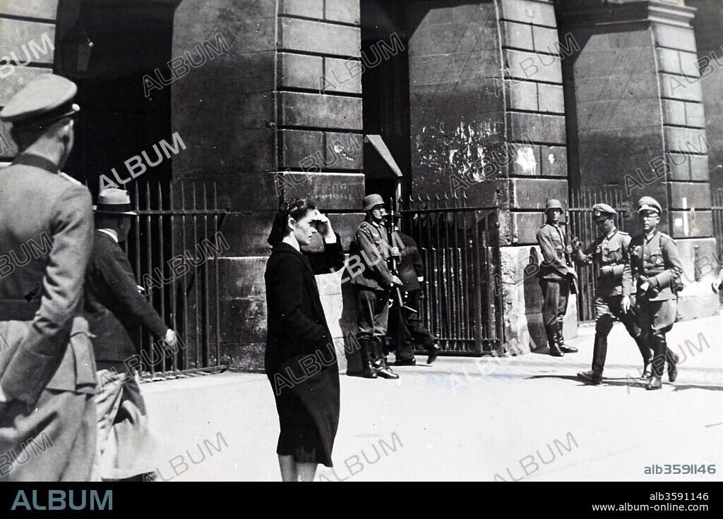 Photograph of the German headquarters at the Place de la Concorde, Paris during the German occupation of France 1941. Dated 20th Century.