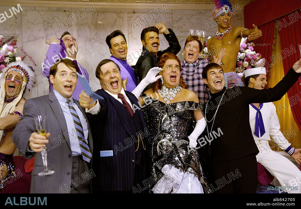 BRENT BARRETT, GARY BEACH, JAI RODRIGUEZ, JIM BORSTELMANN, KATHY FITZGERALD, KEITH KUHL, MATTHEW BRODERICK, MIKE JACKSON, NATHAN LANE, PETER BARTLETT and ROGER BART in THE PRODUCERS, 2005, directed by SUSAN STROMAN. Copyright UNIVERSAL PICTURES / SCHWARTZ, ANDREW.