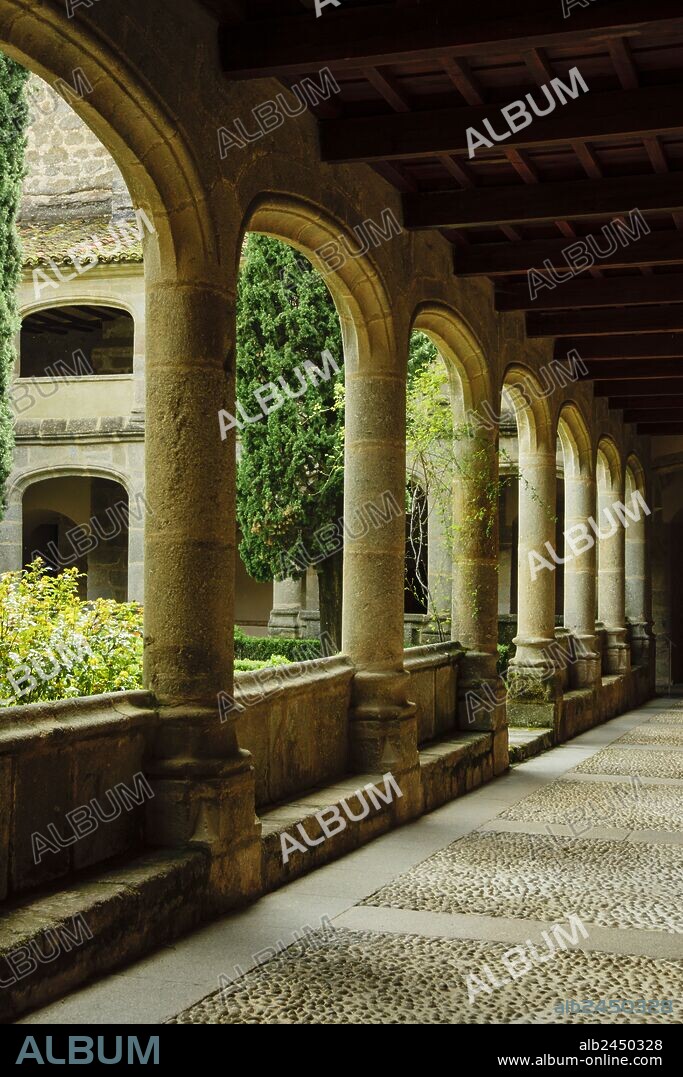 claustro gótico, siglo XV, , Monasterio de San Jerónimo de Yuste , siglo XV, comarca de de la Vera, Cáceres, Extremadura, Spain, europa.
