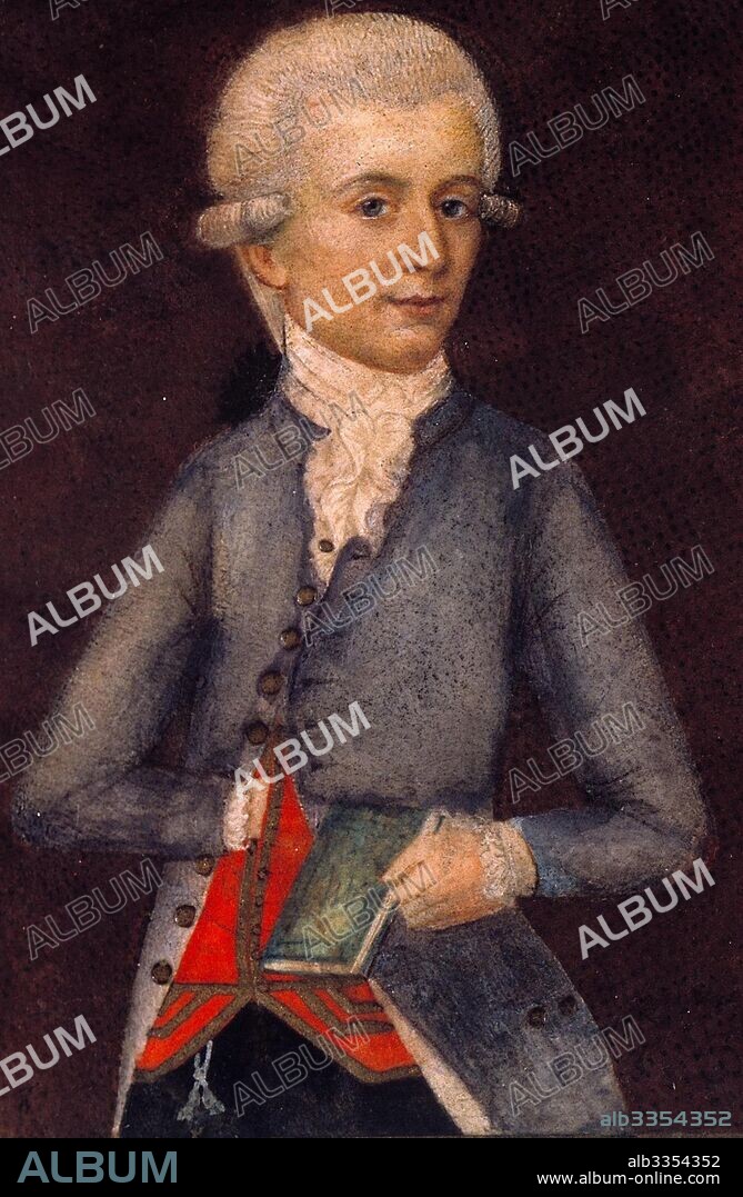 JOHANN NEPOMUK DELLA CROCE. Portrait of the composer Wolfgang Amadeus Mozart (1756-1791).