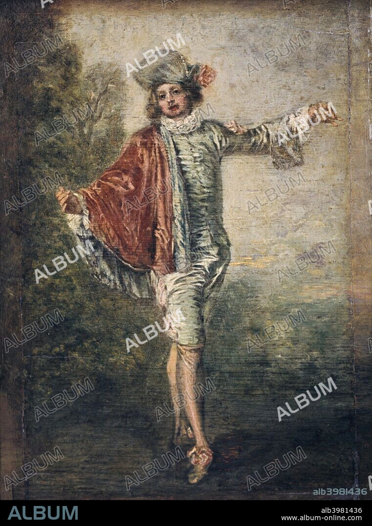'The Indifferent One', 1717. From the collection of the Louvre Museum, Paris, France.