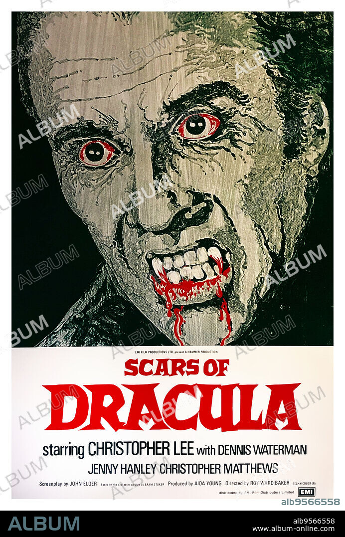 CHRISTOPHER LEE in SCARS OF DRACULA, 1970, directed by ROY WARD BAKER. Copyright HAMMER FILM PRODUCTIONS.