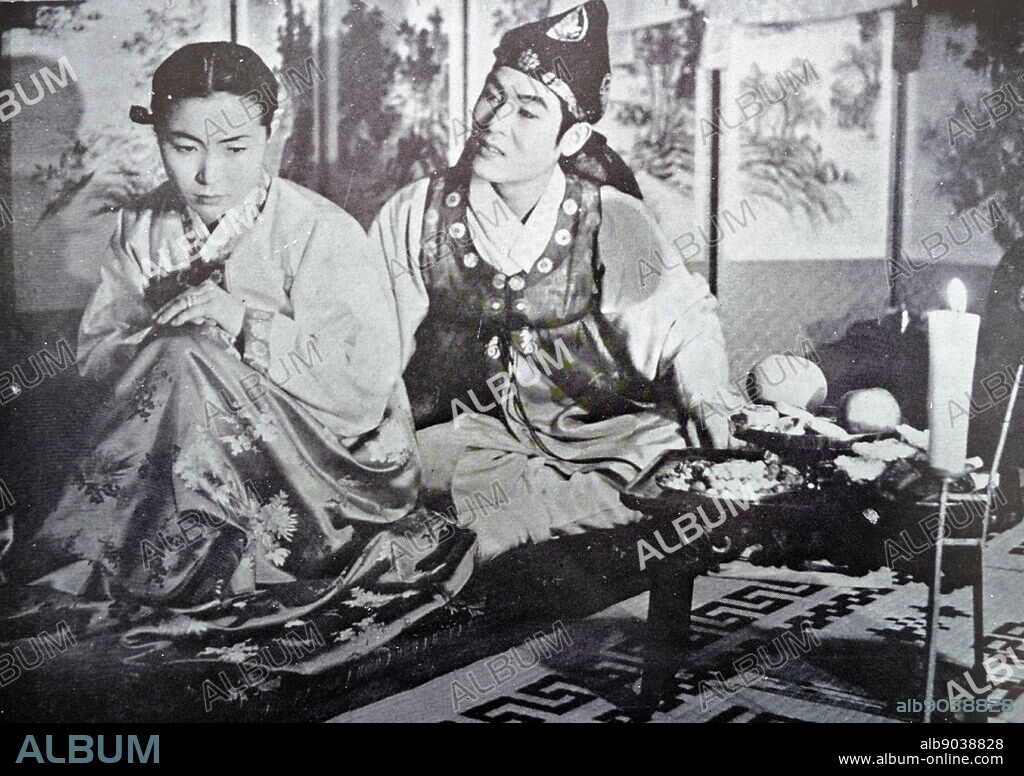 A scene from a Korean movie "Wedding Day (1957)". This movie won the Best Comedy Prize at the 1957 Asian movie Festival held in Tokyo.