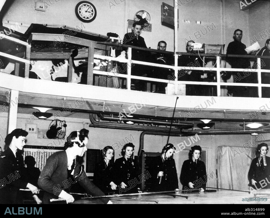 Women Auxiliary Air Force (WAAF) plotters at Bentley Priory Fighter Command, a non-flying Royal Air Force station.1940.