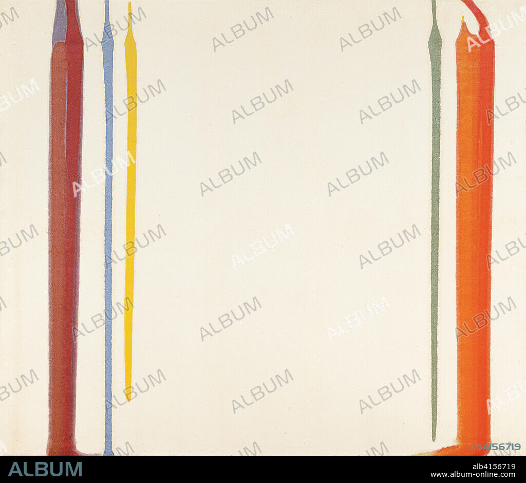 Morris Louis (Baltimore, 1912-Washington, 1962). Pillars of Hercules (1960). Acrylic on canvas. 231.1 x 267.3 cm.