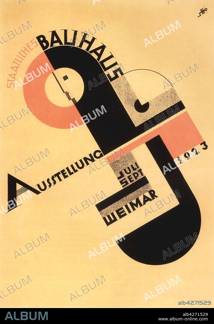 JOOST SCHMIDT. Bauhaus exhibition. Postcard.