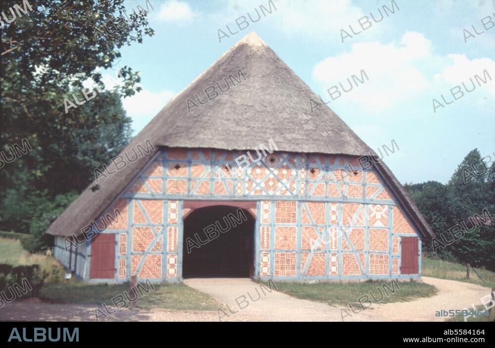 Kiel (Schleswig-Holstein), Freilichtmuseum Molfsee. Bauernhof aus Schleswig-Holstein. Foto, 1991.