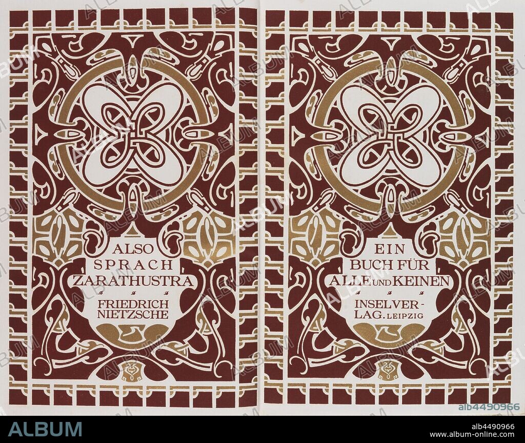 HENRY VAN DE VELDE. Thus Spoke Zarathustra: A Book for All and None by Friedrich Nietzsche.