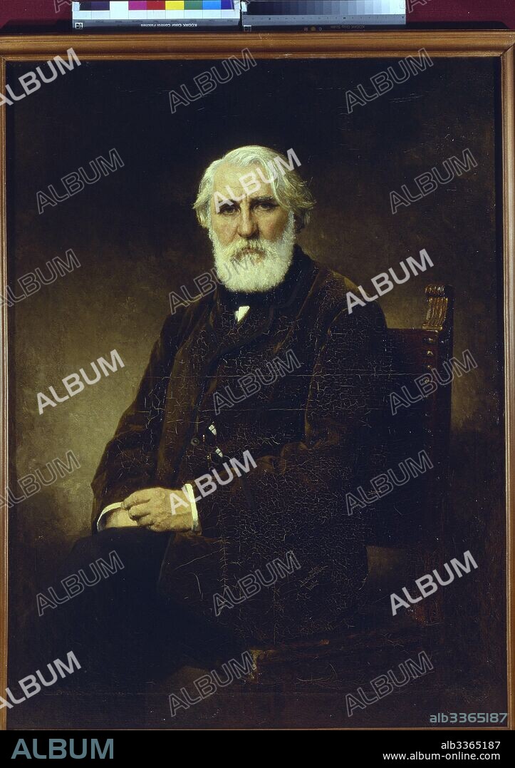 ALEXEI ALEXEYEVICH HARLAMOV (HARLAMOFF). Portrait of the author Ivan Sergeyevich Turgenev (1818-1883).